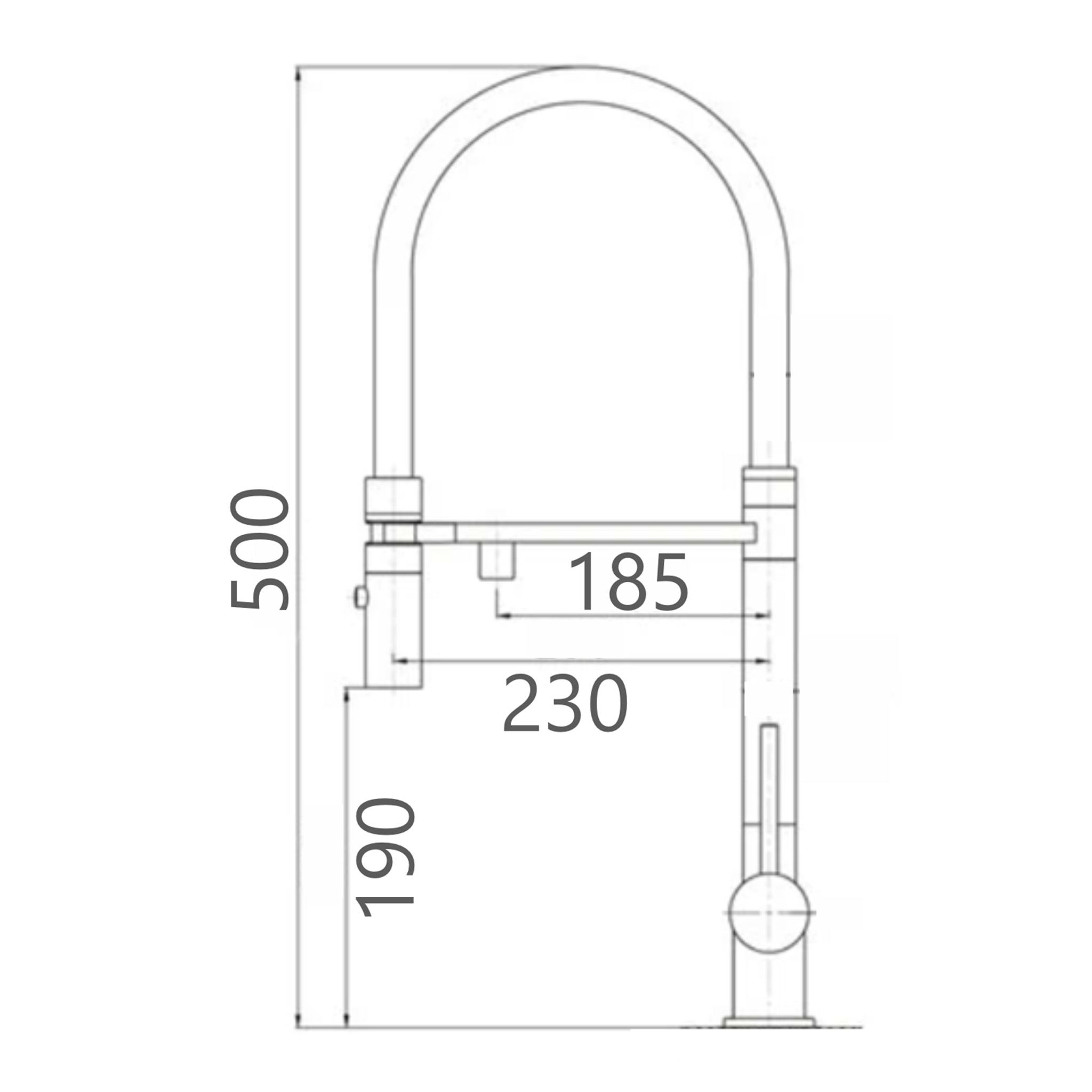 Смеситель для кухни с подключением к фильтру воды Сталь (Neosteel) 3188611SSGMB