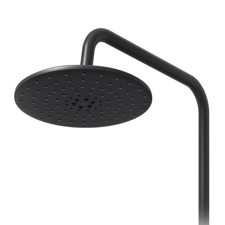Душевая система со смесителем с изливом Flat Matt Black
