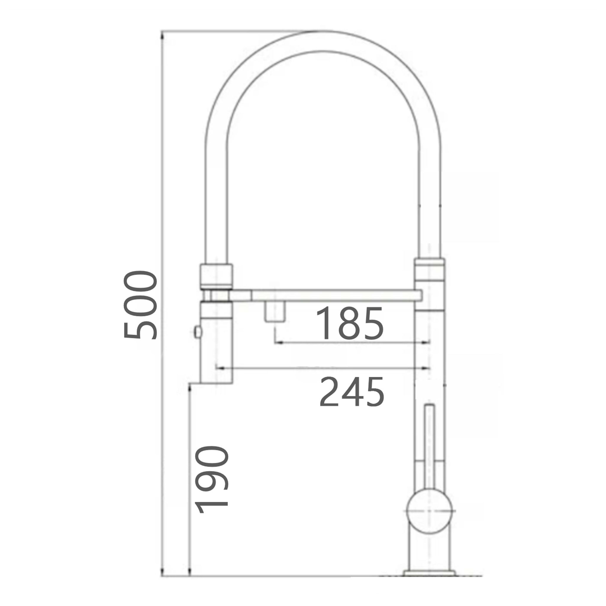 Смеситель для кухни с подключением к фильтру воды Сталь (Neosteel) 3188611SSB