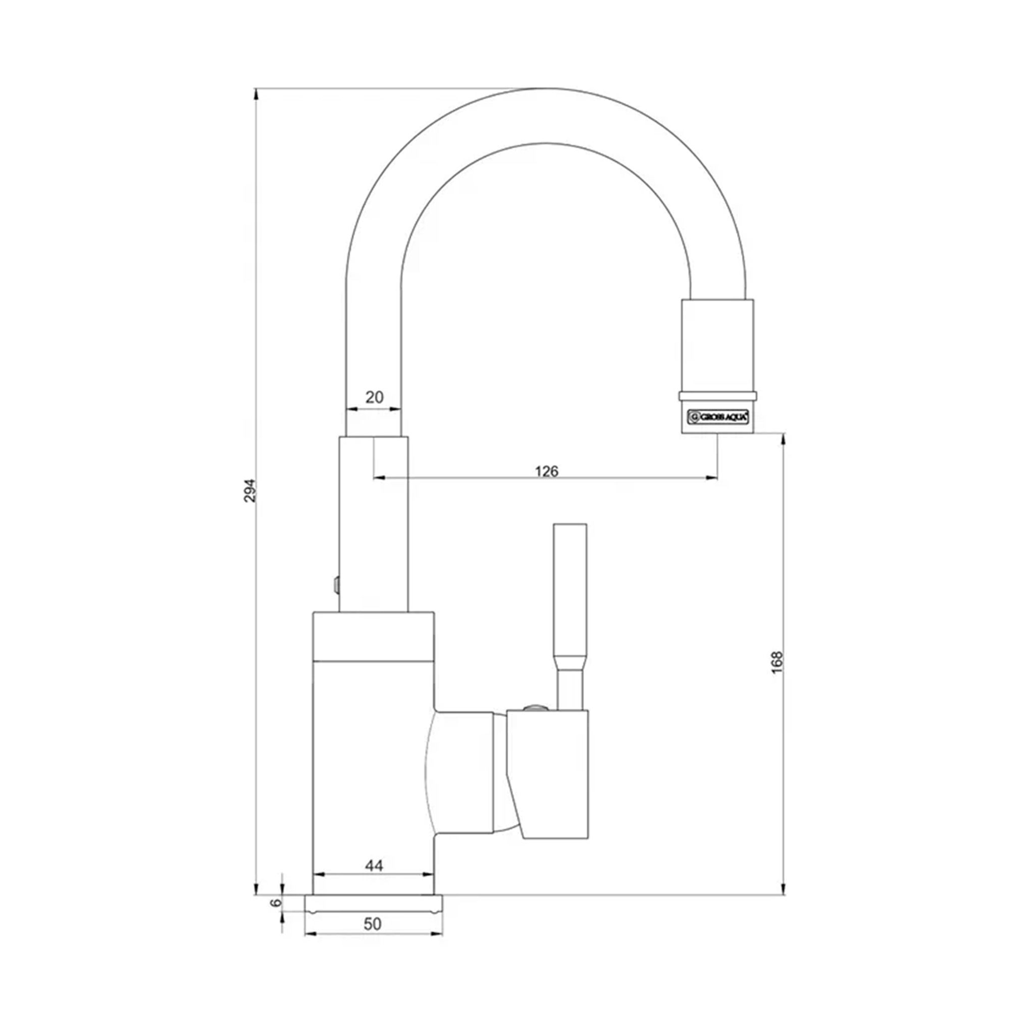 Смеситель для кухни Волна (ColorFlex) 3241508W